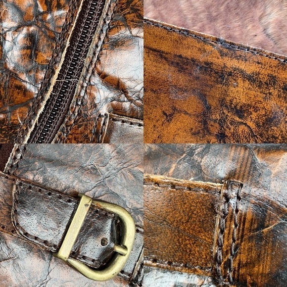 Born Gibb Knee High Riding Boot Distressed Brown Leather - Picture 10 of 12